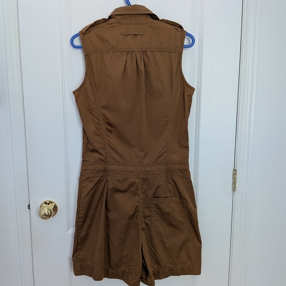 United Colors of Benetton Sleeveless Button-Up Romper – Brown, Women’s Size #98 - Picture 2 of 6